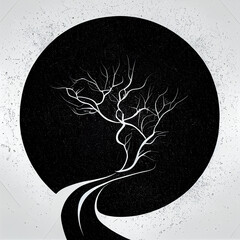 Creative tree logo design illustration