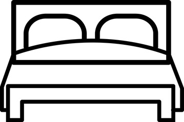 Bed icon vector flat template on white background..eps