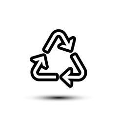 Recycle icon. flat design vector illustration for web and mobile