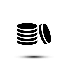 Coin icon. flat design vector illustration for web and mobile