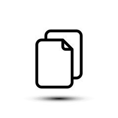 Copy icon. flat design vector illustration for web and mobile