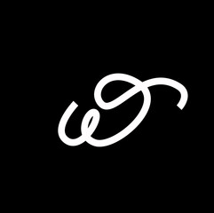 Obraz premium calligraphy W calligraphy. W brand name icon.