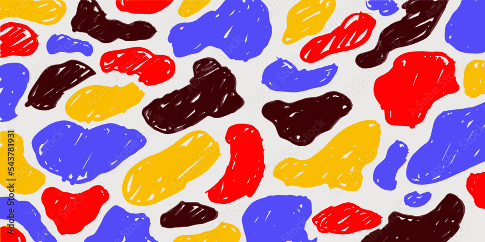 Aufkleber abstract trendy background in scribble illustration design style