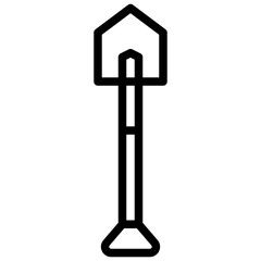 Shovel outline icon