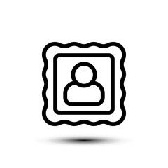 Portrait icon. flat design vector illustration for web and mobile