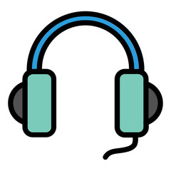 Headphone filled line icon