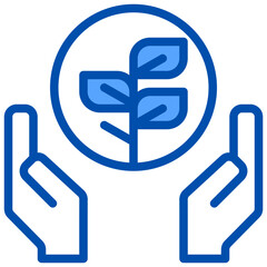 Save blue outline icon