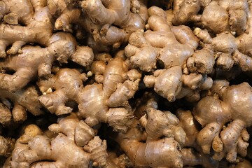 Pile of Ginger in the Market.
