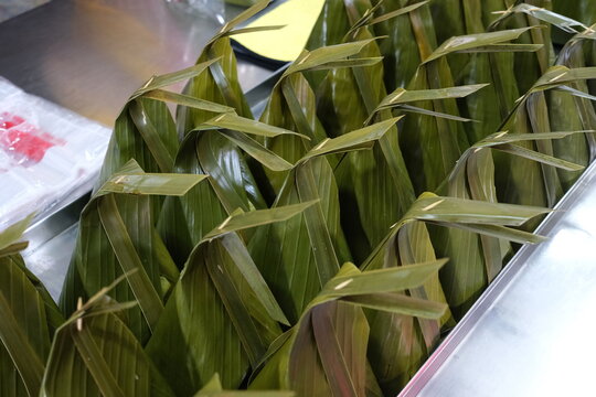 Curried Fish Wrapped in Banana Leaves and Steamed. Homok in Thai. It is a Famous Thai Food Recipe.