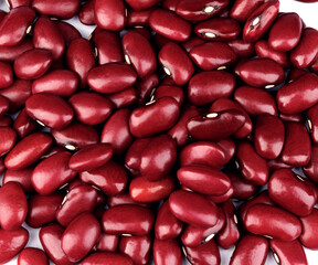 Background of many grains of red beans. Red beans .