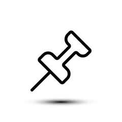 Thumbtack icon. flat design vector illustration for web and mobile