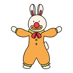 circus rabbit clown, circus animals concept