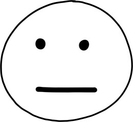 doodle freehand drawing of face expression.