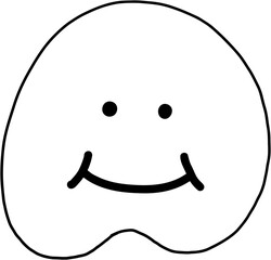 doodle freehand drawing of face expression.