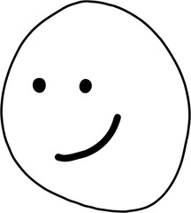doodle freehand drawing of face expression.