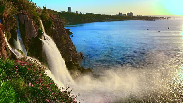 Duden waterfall. Lara, Antalya, Turkey