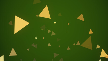 カラフルな背景に三角形が湧き出る