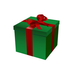 red gift box with ribbon
