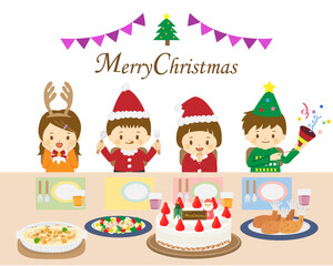 クリスマスパーティーの子どもたち
