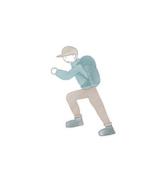 登山をしている人