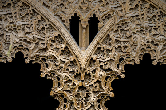 Incredible details in Moorish architecture Palace, a version of Islamic architecture