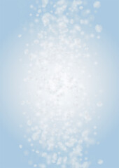 Fototapeta premium Vector Magical Glowing Background with Silver and Purple Falling Hexagon on Blue. Falling Snow. Glittery Confetti Frame. Christmas and New Year Design. Winter Sky with Bokeh Snowfall.