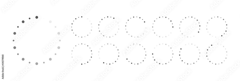 Fototapete circular loading buffering icons vector video ready for animation gif all keyframes frames bufring c