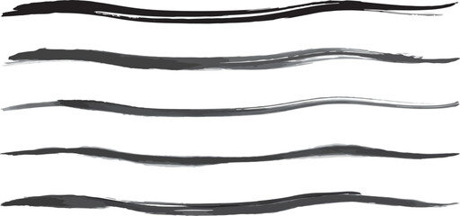 絵筆で描いたようなシンプルなモノクロの線