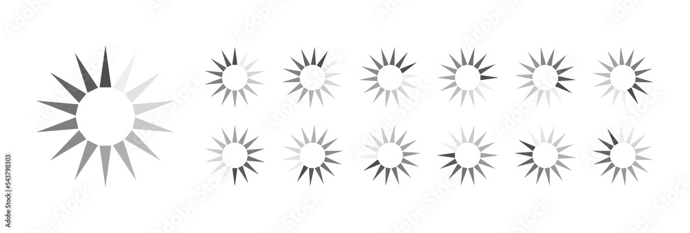 Fototapete circular loading buffering icons vector video ready for animation gif all keyframes frames bufring c