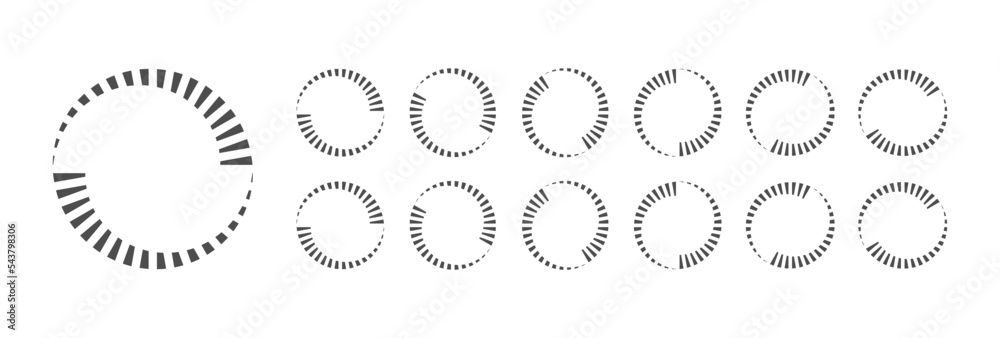 Fototapete circular loading buffering icons vector video ready for animation gif all keyframes frames bufring c