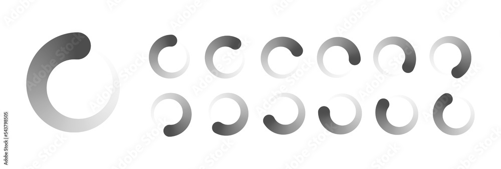 Fototapete circular loading buffering icons vector video ready for animation gif all keyframes frames bufring c