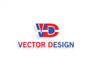 vector logo design formed from two letters namely 