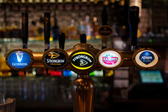 draft beer in a bar in Amsterdam