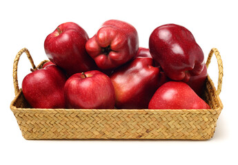 Fototapeta na wymiar Red apples isolated on white background 