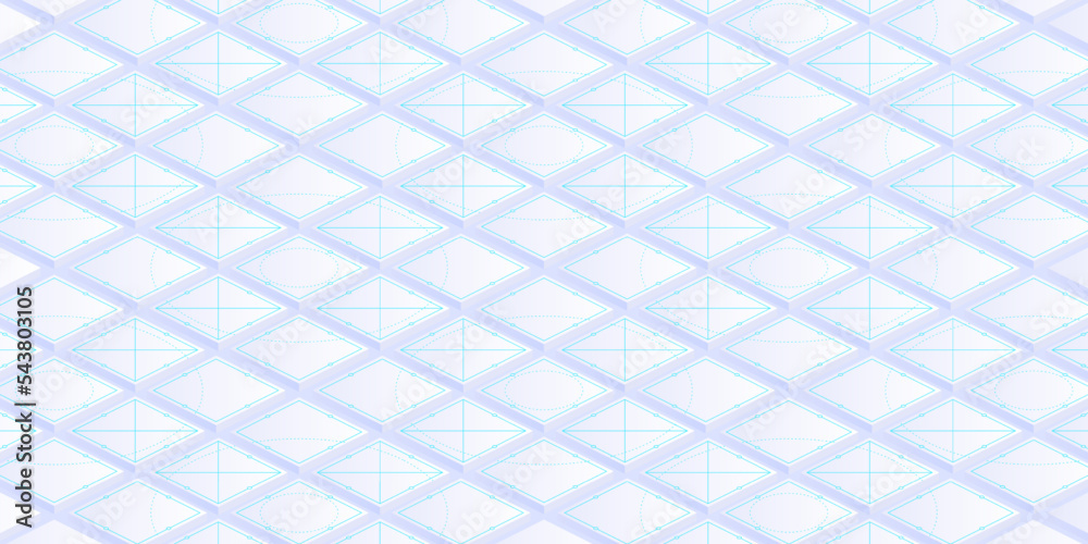 Poster isometric digital blocks or cubes. digital cyberspace and data network connections concept. cloud ne