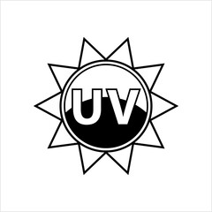 Ultraviolet Light Icon, Uv Ray Radiation, Form Of Electromagnetic Radiation