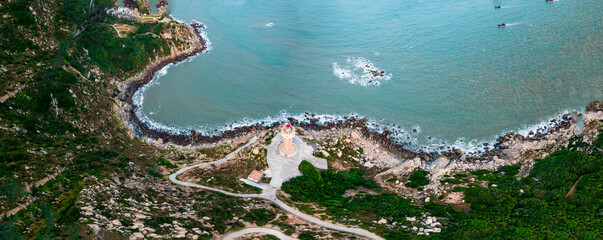 Obraz premium The lighthouse is located on Nan'ao Island, Guangdong Province, China.