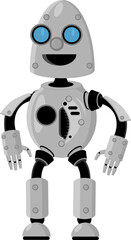 Kind robot. Vector illustration.
