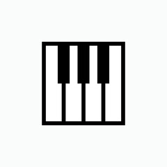 Piano Icon. Music Instrument Symbol for Design, Presentation, Website or Apps Elements.     