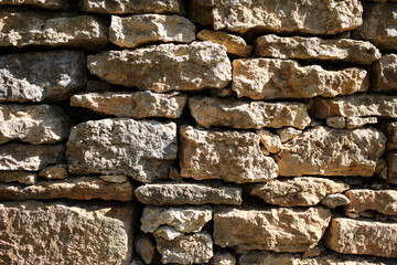 Wall of old stone bricks as an abstract background.