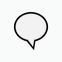 Bubble Speech Icon. Talk & Chat Sign or Conversation Vector, Symbol for Design, Presentation, Website or Apps Elements.       