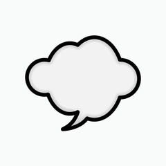 Bubble Speech Icon. Talk & Chat Sign or Conversation Vector, Symbol for Design, Presentation, Website or Apps Elements.       