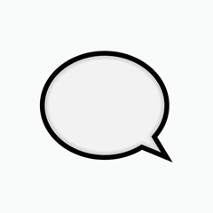 Fototapeta premium Bubble Speech Icon. Talk & Chat Sign or Conversation Vector, Symbol for Design, Presentation, Website or Apps Elements. 