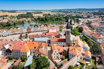 Fototapeta na wymiar historical centre of Telc town (UNESCO), Vysocina district, Czech republic, Europe