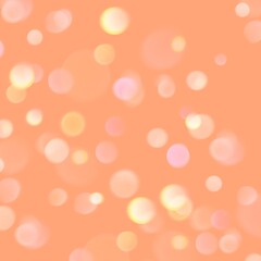 Gradient peach color with shiny heart illustration for wallpaper and background