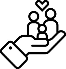 Family together outline Icon