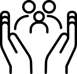 Family together outline Icon