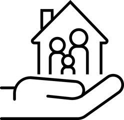 Family together outline Icon