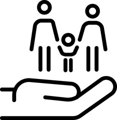 Family together outline Icon