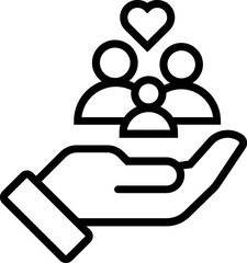 Parents with child silhouette outline sign